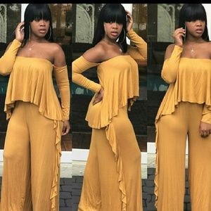 Bodice ruffle jumpsuit